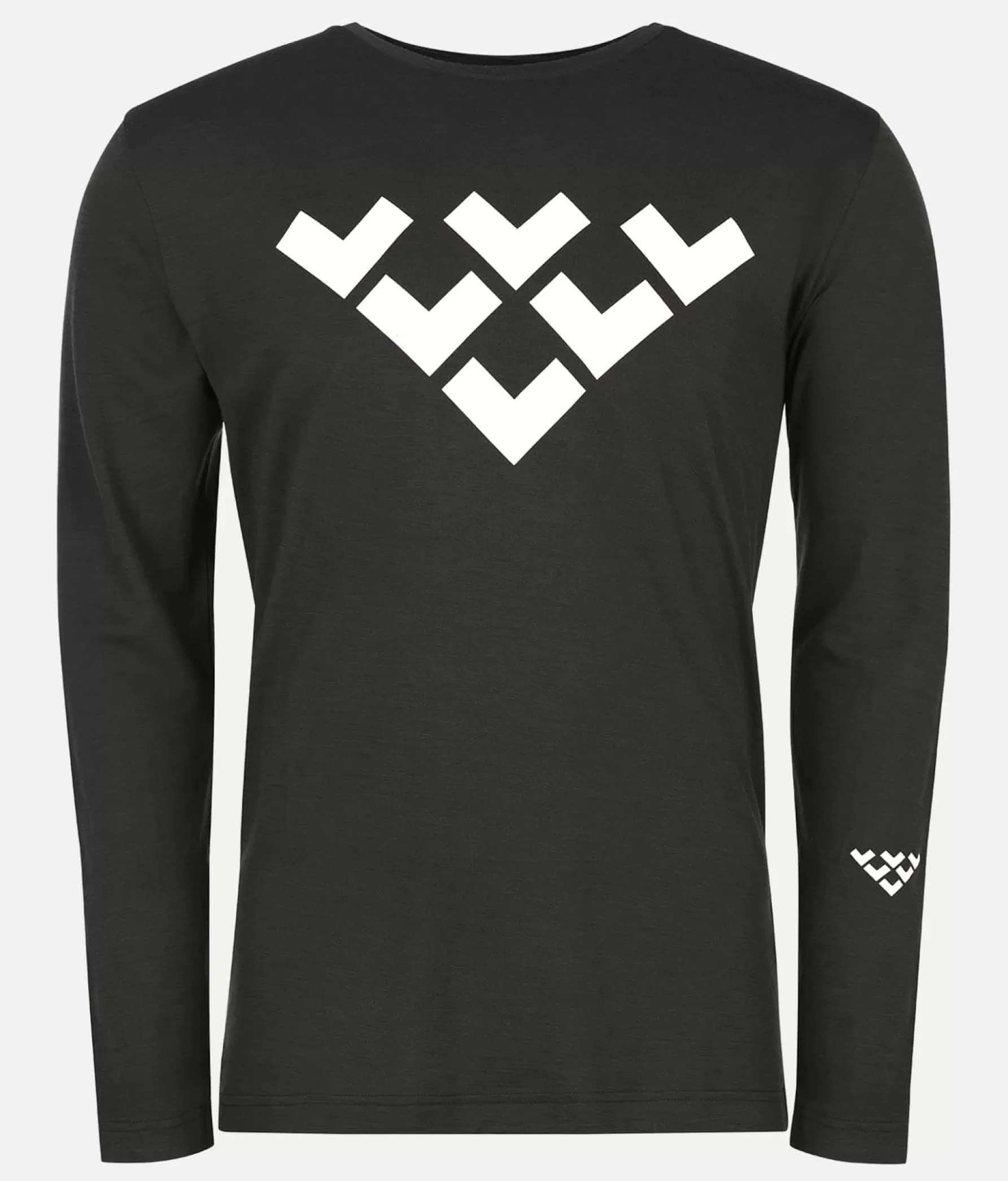 Homme Black Crows T-Shirt Homme Merino Manches Longues Chevron